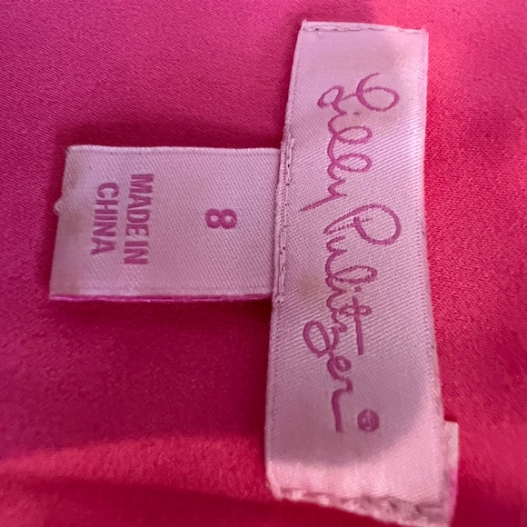 Lilly Pulitzer Pink Gold and Silver Striped Virginia Dress - Picture 5 of 7